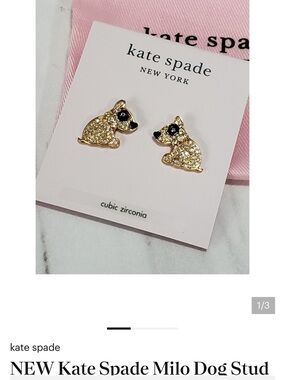 NEW Kate Spade 🐶Milo Dog Stud Earrings NWT